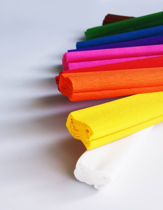 Bibuła marszczona szkolna 25x200 10 kolorów MIX Happy Color do wyprawki