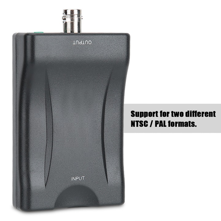Czarny konwerter HDMI na BNC NT z systemem wideo