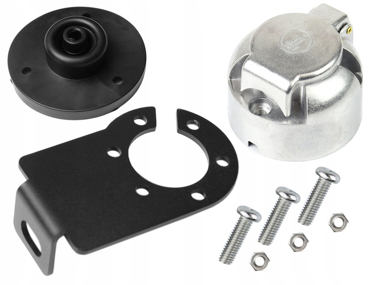 GNIAZDO PRZYCZEPY ALU +USZCZELKA +MOCOWANIE +ŚRUBY