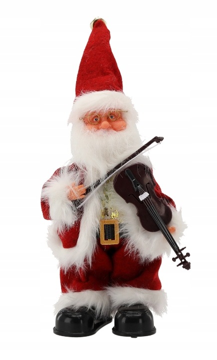 MIKOŁAJ ZE SKRZYPCAMI GRAJĄCY 30,5 CM