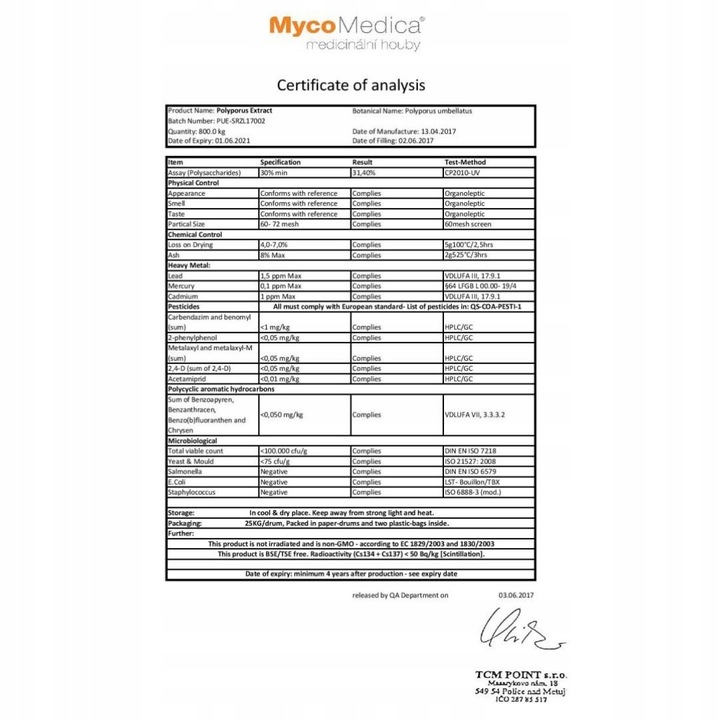 MycoMedica Polyporus żagiew wielogłowa 90 kaps.