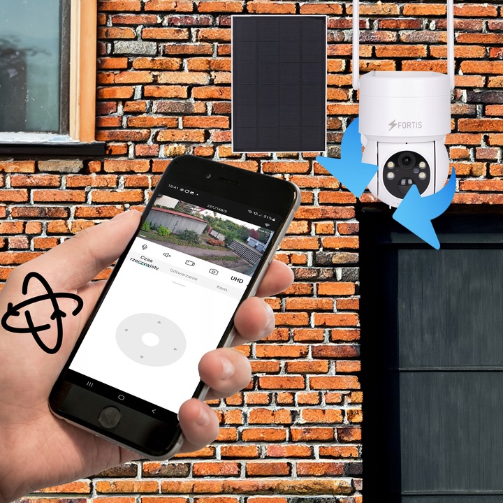 KAMERA SOLARNA ZEWNĘTRZNA OBROTOWA IP WIFI 4MPX FULL HD+ DO MONITORINGU