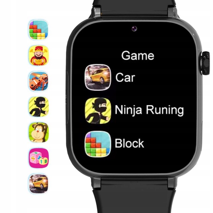 Smartwatch dla dzieci Dziecka 4G Manta Kevin Czarny GPS Gry SOS Rozmowy