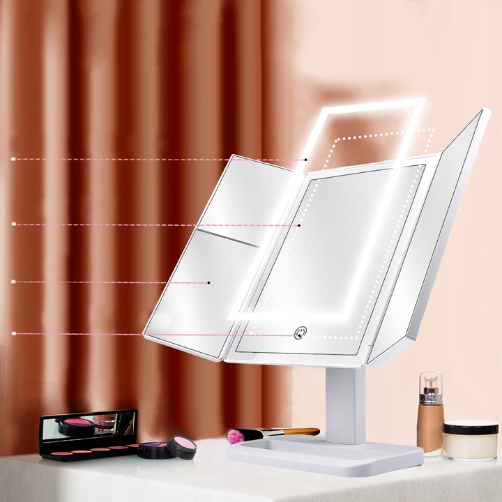 Podswietlane Lusterko do Makijazu LED Kosmetyczne