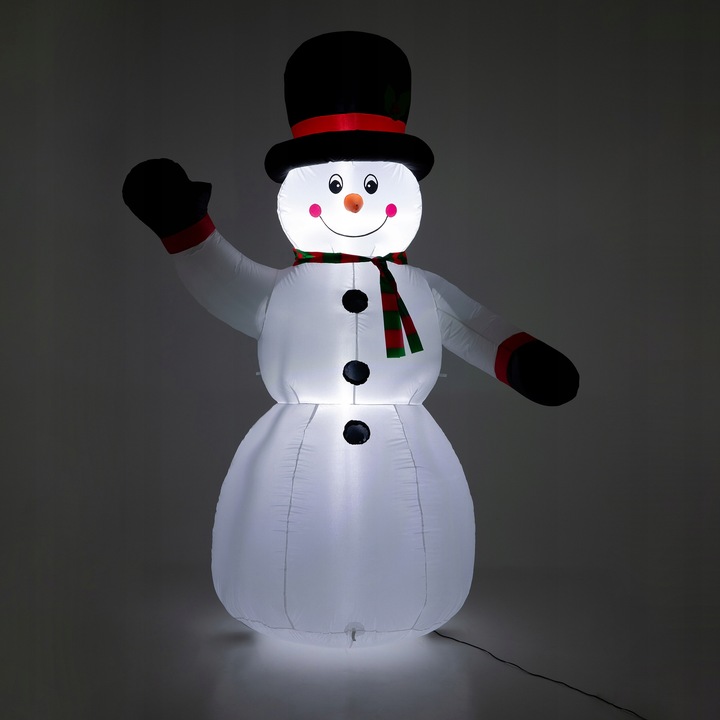 BAŁWAN nadmuchiwany ŚWIECĄCY DUŻY pompowany LED 180cm dmuchaniec