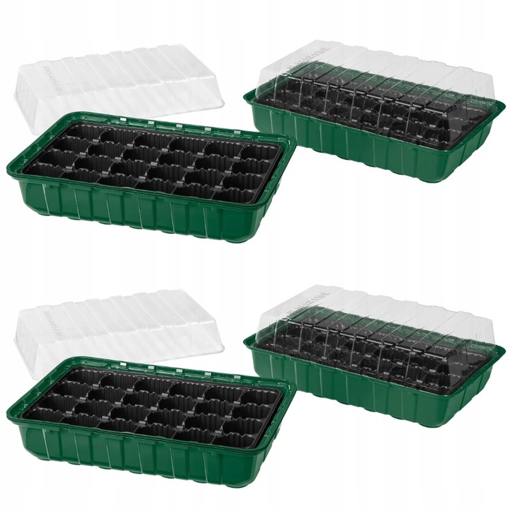 PARKSIDE Zestaw 4 Pojemników do Uprawy Roślin 96 Przegródek + Pokrywy
