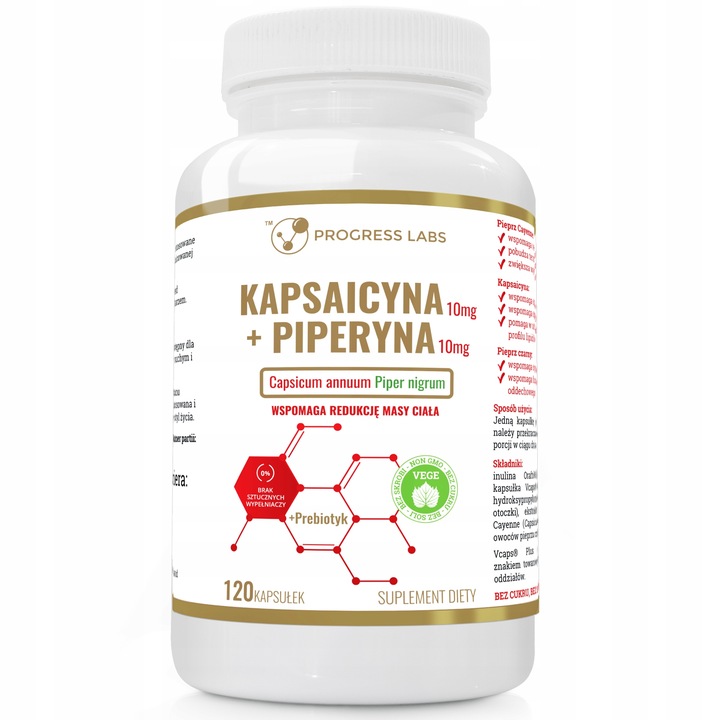 KAPSAICYNA + PIPERYNA ODCHUDZANIE WEGAN 120 kaps