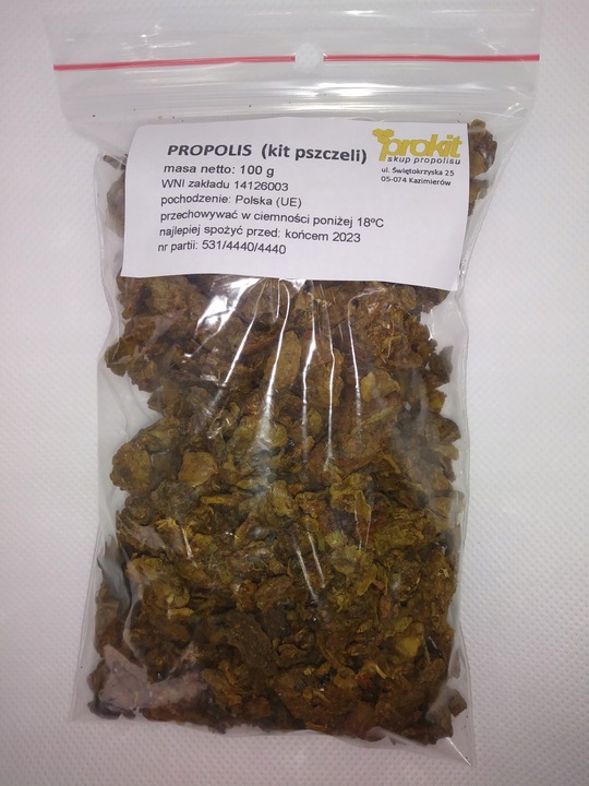 propolis (kit pszczeli) surowy polski 100 g