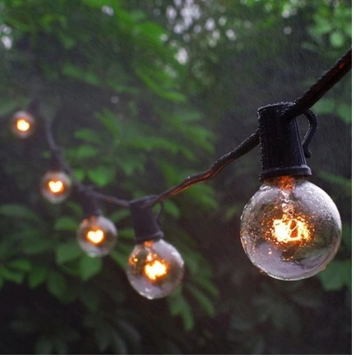 Girlanda Ogrodowa Lampki Żarówki Kule 7,6m 28 szt Ogrodowe Łańcuch świetlny
