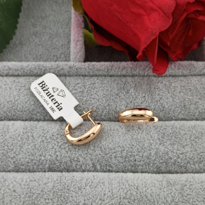 ZŁOTE KOLCZYKI TRADYCYJNE SUBTELNE ANGIELSKIE ELEGANCKIE DLA KOBIETY