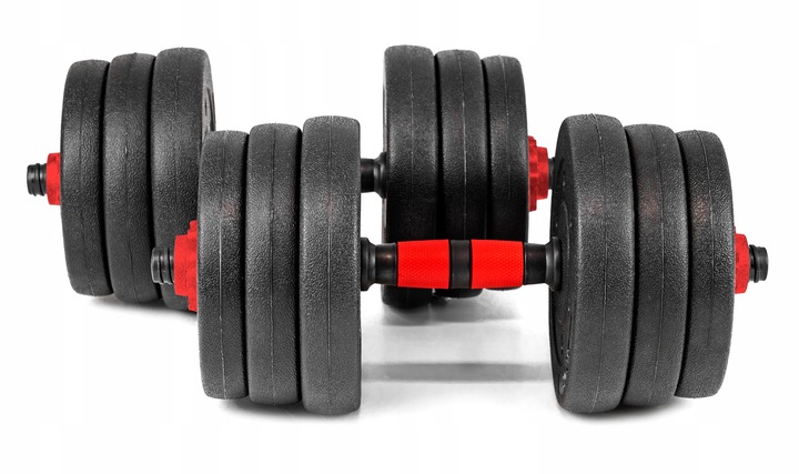 HANTLE regulowane 2x20KG sztanga KETTLEBELL zestaw HANTLI 6w1 GRYFY uchwyty