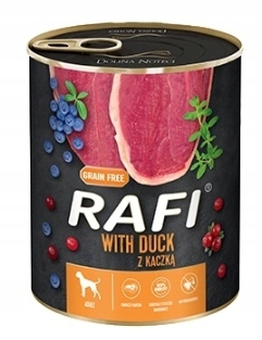 RAFI mokra karma dla psa dorosłego - mix 6 smaków - puszka 24x400g