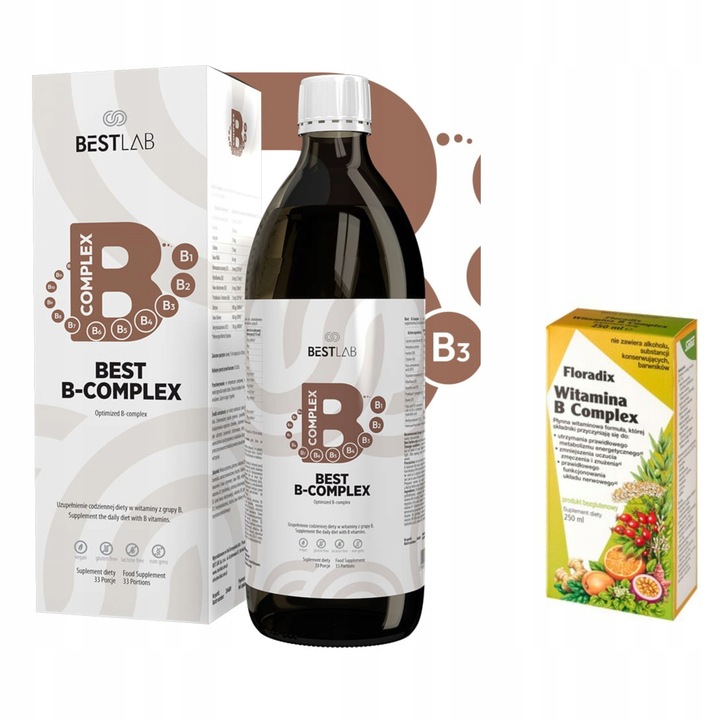 Best B-Complex methyl w płynie 500 ml Best Lab + GRATIS