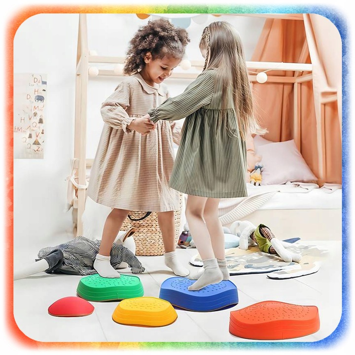 ŚCIEŻKA SENSORYCZNA XL KAMIENIE BALANSUJĄCE DLA DZIECI TRENING RÓWNOWAGI