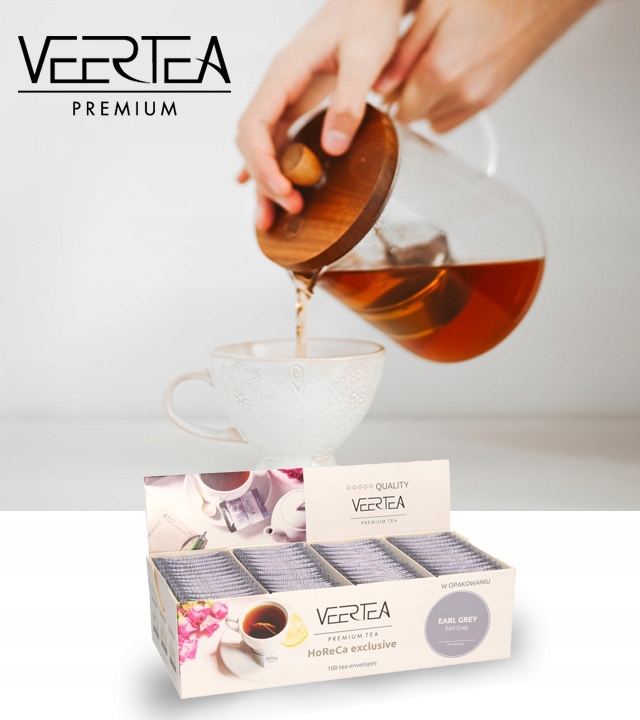 Herbata VEERTEA EARL GREY 100 saszetek | herbata ekspresowa w torebkach