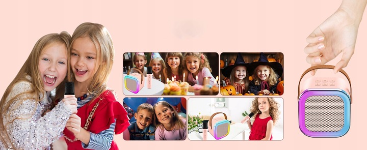 URZĄDZENIE ZESTAW DO KARAOKE, 2 MIKROFONY, GŁOŚNIK BLUETOOTH Z 3 TRYBY LED