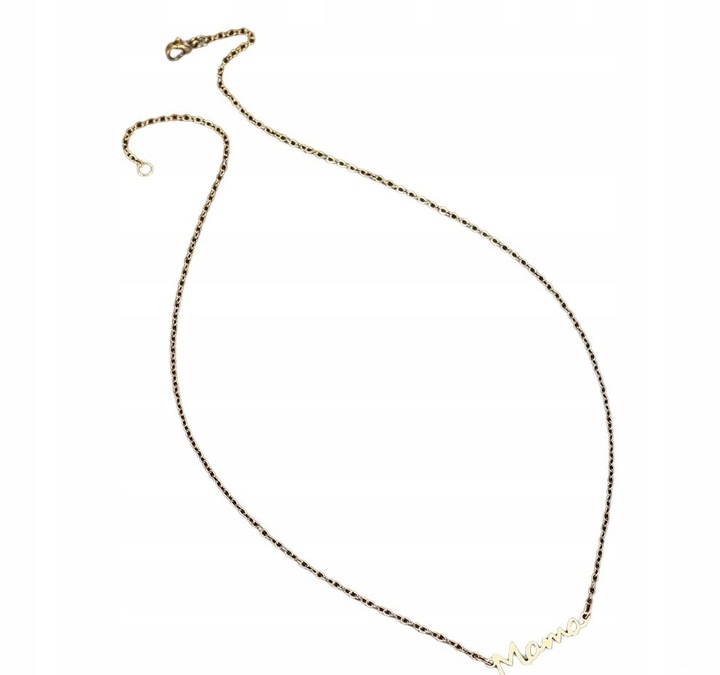 Naszyjnik stal nierdzewna mama złoty n387