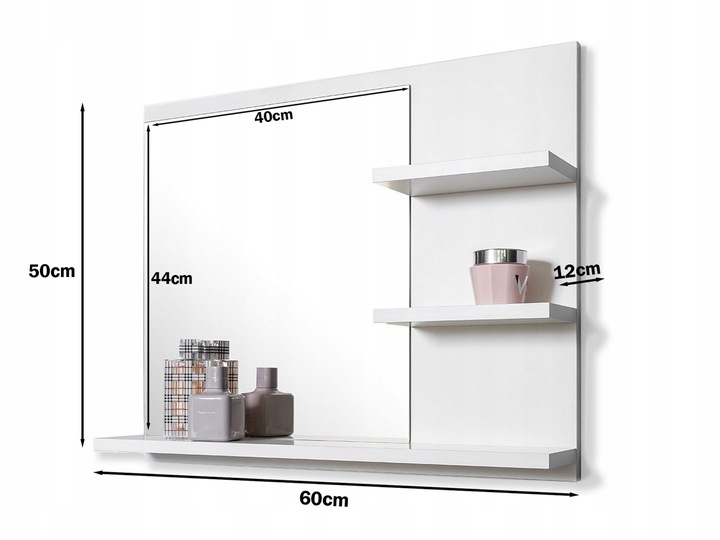 Lustro ścienne DOMTECH prostokąt 600 x 500 mm