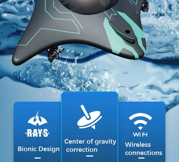 Zdalnie sterowana łódź RC Łódź z podwodną kamerą Led Lights Prezenty Basen