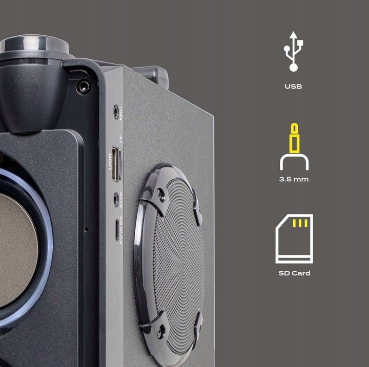 GŁOŚNIK BLUETOOTH SOUNDBEAT 5.0 USB SD AUX RADIO