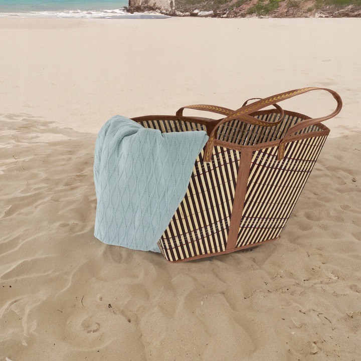 Torba bambusowa ekologiczna na zakupy eko pojemna na piknik