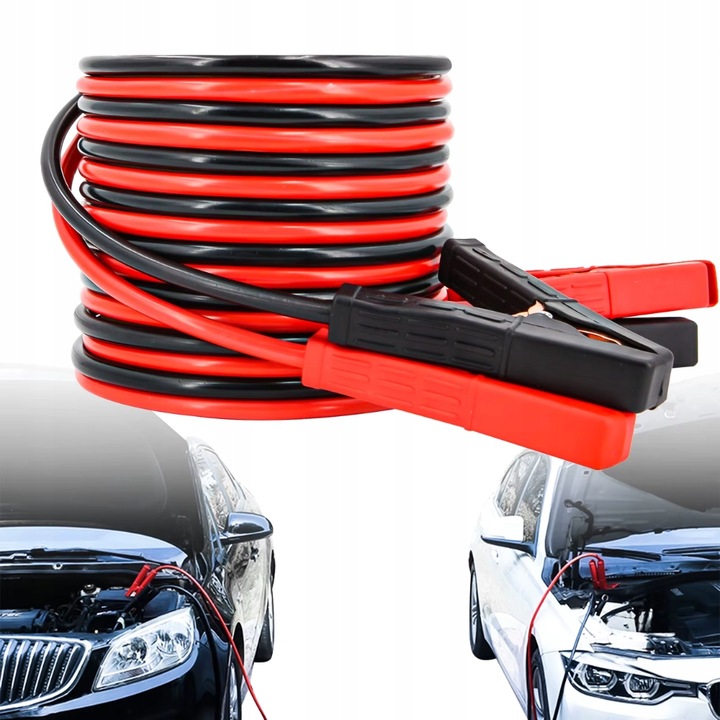 GRUBE KABLE ROZRUCHOWE PRZEWODY 6M 800A DO SAMOCHODU AUTA ZIME ETUI MOCNE