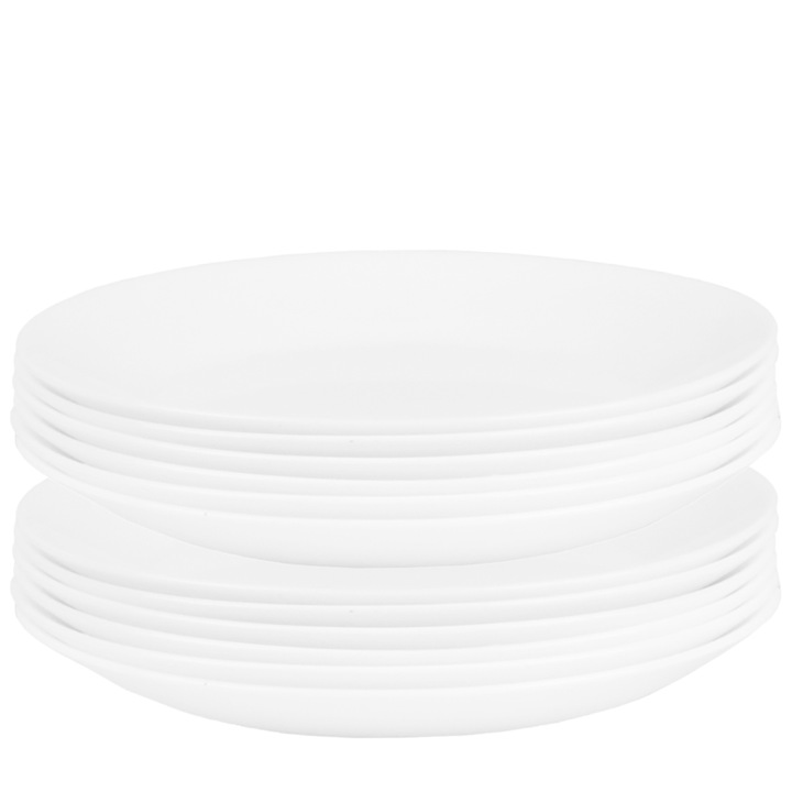 Komplet talerzy Sonia białe 12 szt. na desery na przystawki sałatki