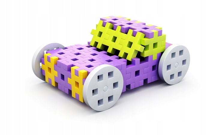 KLOCKI KONSTRUKCYJNE WAFLE MELI Basic Constructor 200 El MINI WAFFLE PUZZLE