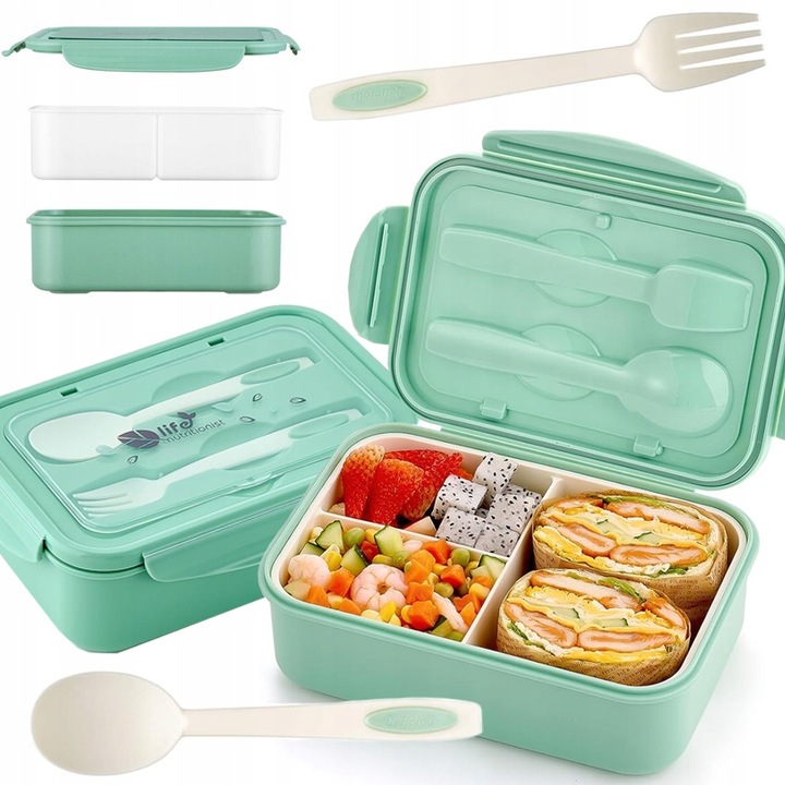 ŚNIADANIÓWKA LUNCHBOX POJEMNIK BOX BENTO 1400ML DZIECKA PUDEŁKO DO SZKOŁY