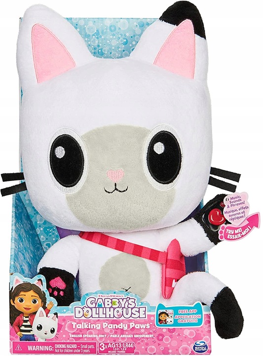 INTERAKTYWNY KOTEK KOT KICIUŚ MÓWIĄCY PANDUŚ Koci Domek Gabi DUŻY 31cm