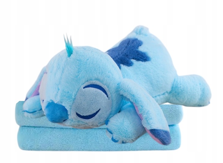 ŚPIĄCY STITCH DUŻA MASKOTKA PODUSZKA KOCYK LILO I STICH PLUSZAK PRZYTULANKA