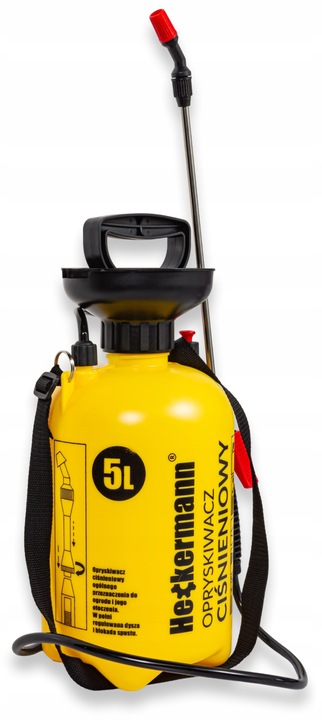 RĘCZNY OPRYSKIWACZ CIŚNIENIOWY SPRYSKIWACZ DUŻA POJEMNOŚĆ 5L REGULACJA DYSZ
