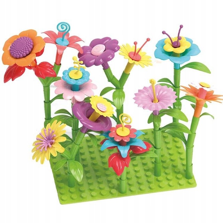 KLOCKI WIOSENNY OGRÓD 102 EL KREATYWNE KONSTRUKCYJNE KWIATKI DO BUDOWANIA