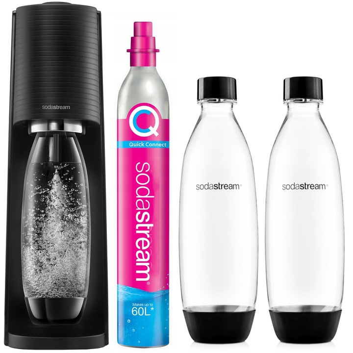 Saturator do wody Soda Stream TERRA Czarny + 2 butelki