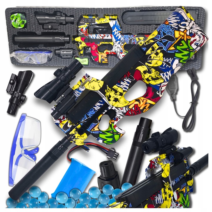 _ P90 PISTOLET KARABIN AUTOMAT NA KULKI ŻELOWE_