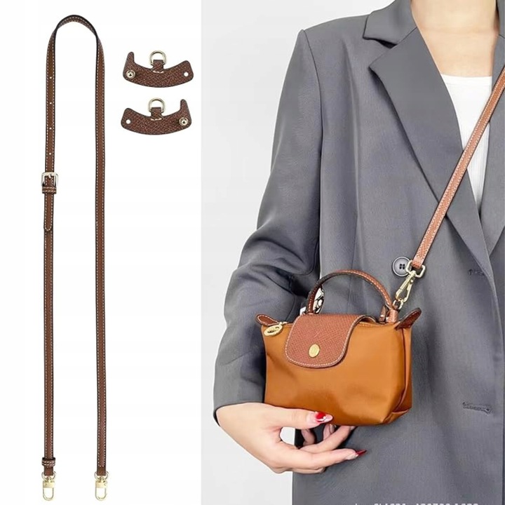 PASEK DO TOREBKI WĄSKI SKÓRZANY REGULOWANY DZIURKOWANY NA RAMIĘ UNIWERSALNY