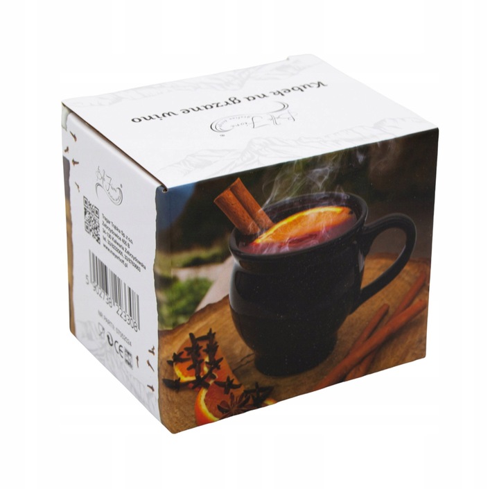 Komplet 2x KUBEK kamionkowy DO GRZAŃCA na grzane wino piwo zestaw do wina