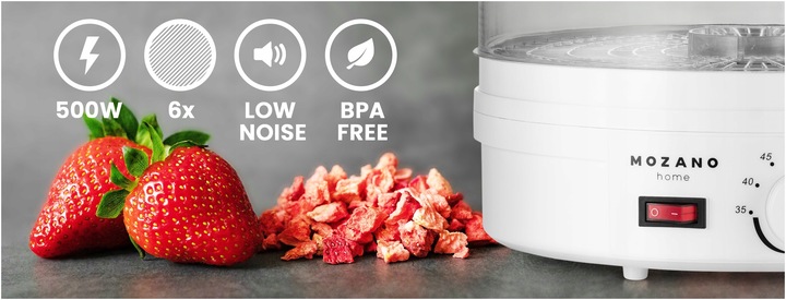 DUŻA SUSZARKA DO OWOCÓW WARZYW GRZYBÓW ZIÓŁ MOCNA 500W 6 SIT ZESTAW