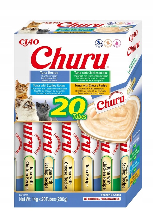 INABA CAT CHURU VARIETIES TUNA 20x14g (280g)