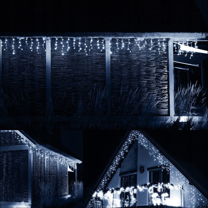 SOPLE 500 LED LAMPKI ZEWNĘTRZNE 22,5m TIMER FLASH KURTYNA GIRLANDA ŚWIETLNA