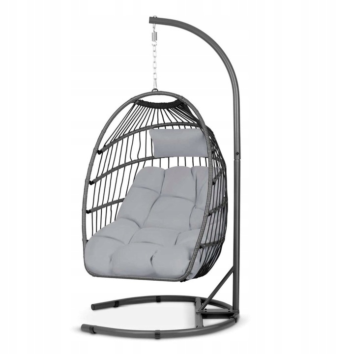 FOTEL OGRODOWY WISZĄCY + GRATIS SZARE PODUSZKI