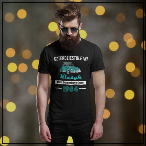 PREZENT NA 30 40 50 60 70 URODZINY DLA TATY FACETA MĘSKA KOSZULKA KLASYK