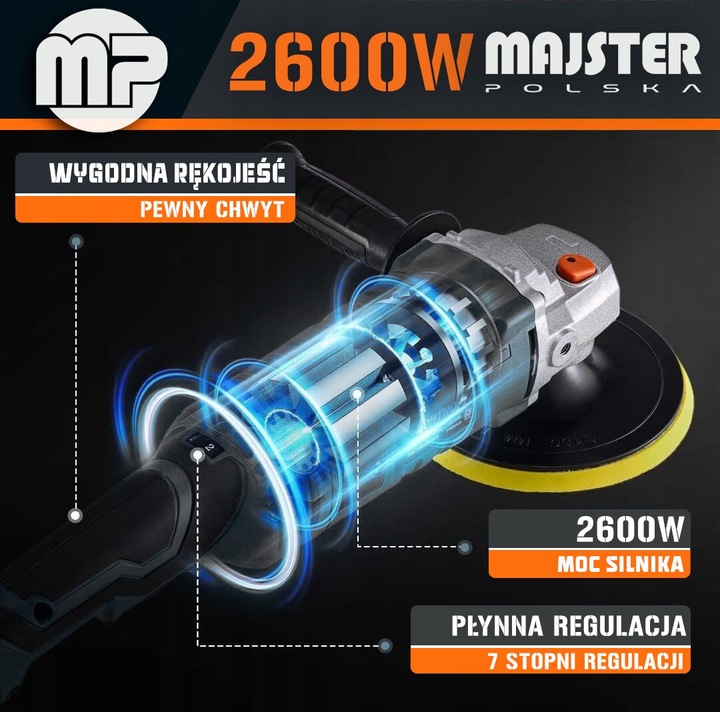 POLERKA SAMOCHODOWA SZLIFIERKA 4x GĄBKA+ PASTA POLERSKA MENZERNA MP Majster