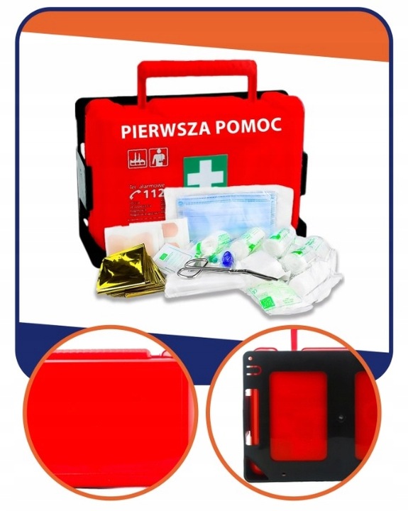 APTECZKA PIERWSZEJ POMOCY DO FIRMY BIURA ZAKŁADOWA ZESTAW + WIESZAK ŚCIENNY