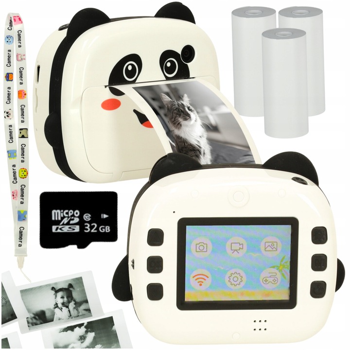 APARAT NATYCHMIASTOWY DLA DZIECI Z DRUKARKĄ GRAMI KAMERA HD WIFI APP+KARTA