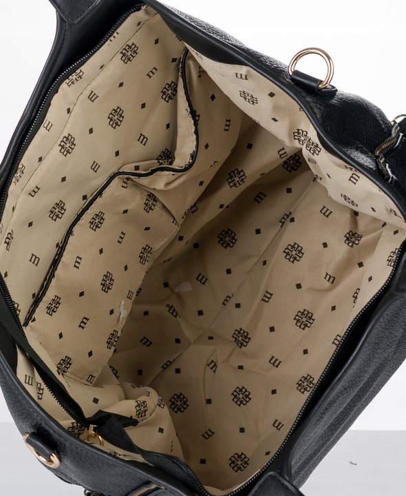 Torebka Damska KLASYCZNA SHOPPER MONNARI NA RAMIĘ Aktówka Czarna Premium