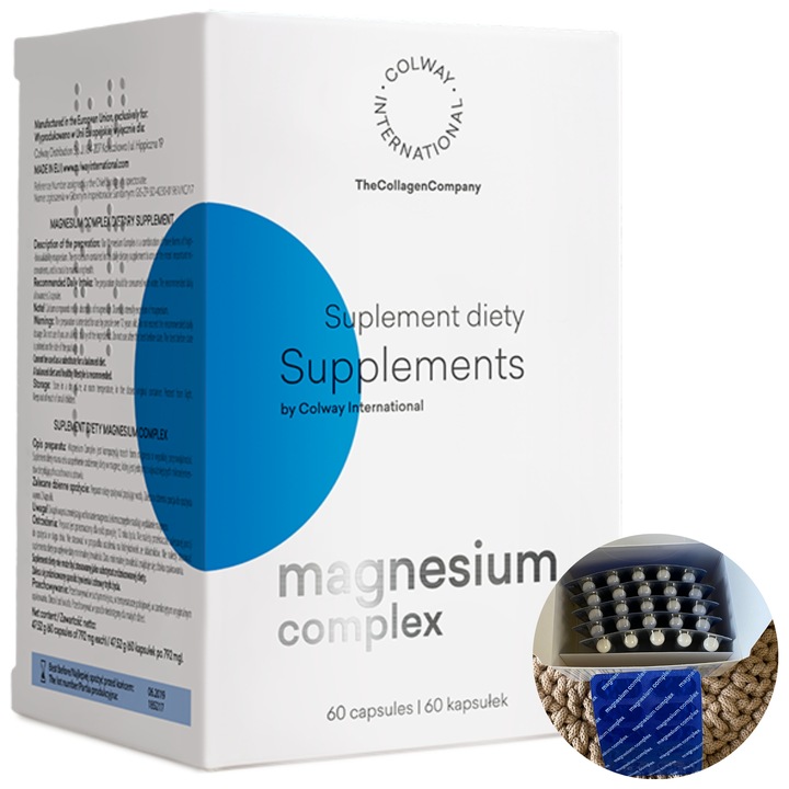 MAGNEZ: cytrynian magnezu, glicynian magnezu , mleczan magnezu + B6 COLWAY