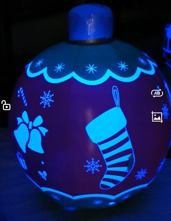 ŚWIECĄCA DMUCHANA BOMBKA do DOMU OGRODU 60cm 16xPROGRAM ŚWIĘTA PREZENT