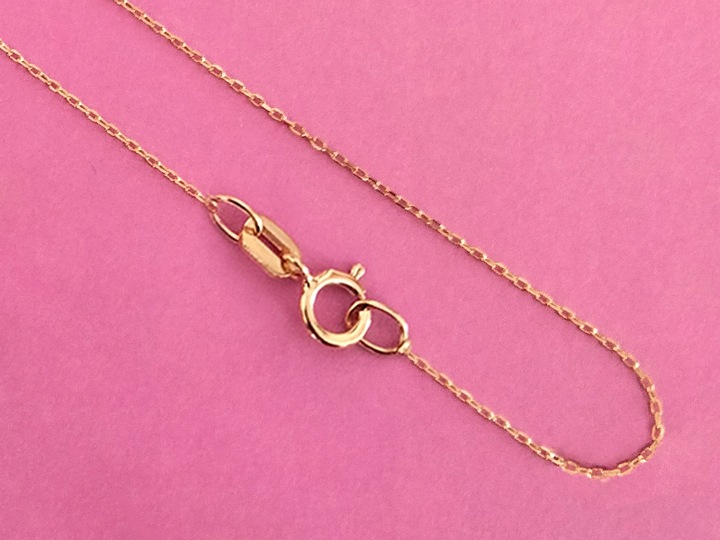 Złoty łańcuszek 375 splot ankier 45cm klasyczny Komunia Chrzest pamiątka