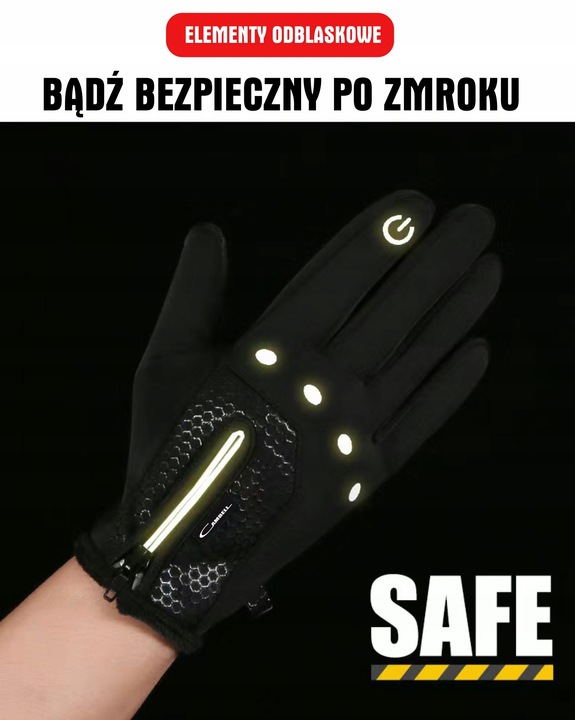 Rękawice Górskie Softshell Narty Rower Touch XXL